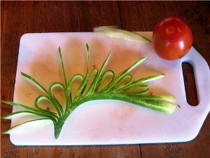 Cucumber Fan Garnish